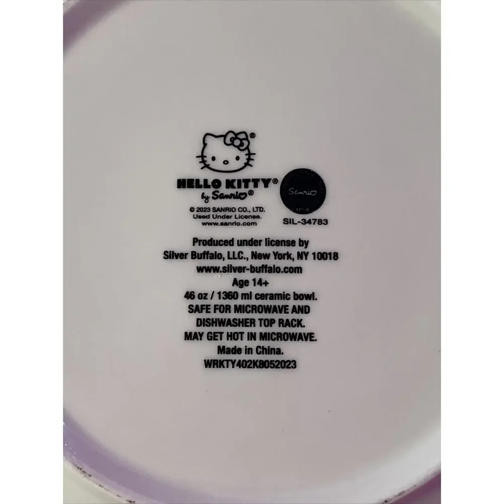 Sanrio Hello Kitty Bowl Polka Dot Ceramic 9